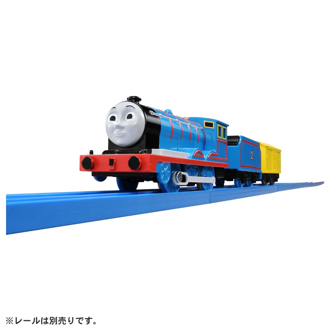 Side view of TAKARA TOMY Plarail Thomas TS-02 Edward for dynamic track layouts.