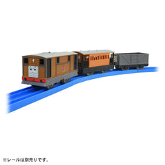 Takara Tomy Plarail Thomas TS-11 Toby wheel detail highlights construction