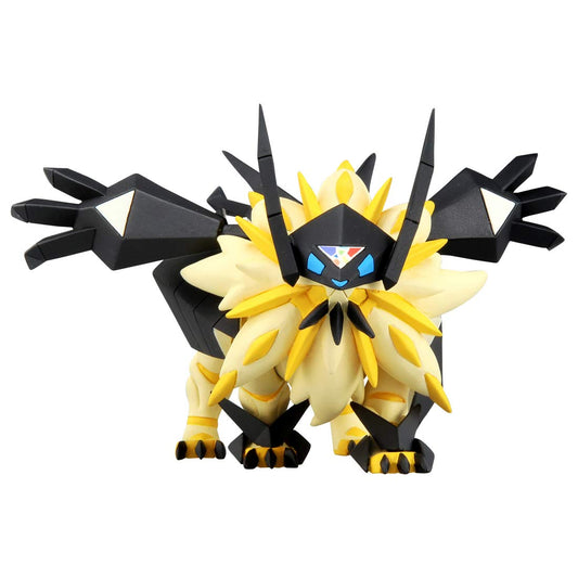 Takara Tomy Moncolle Sunset Mane Necrozma detail highlights dynamic sculpt for display.