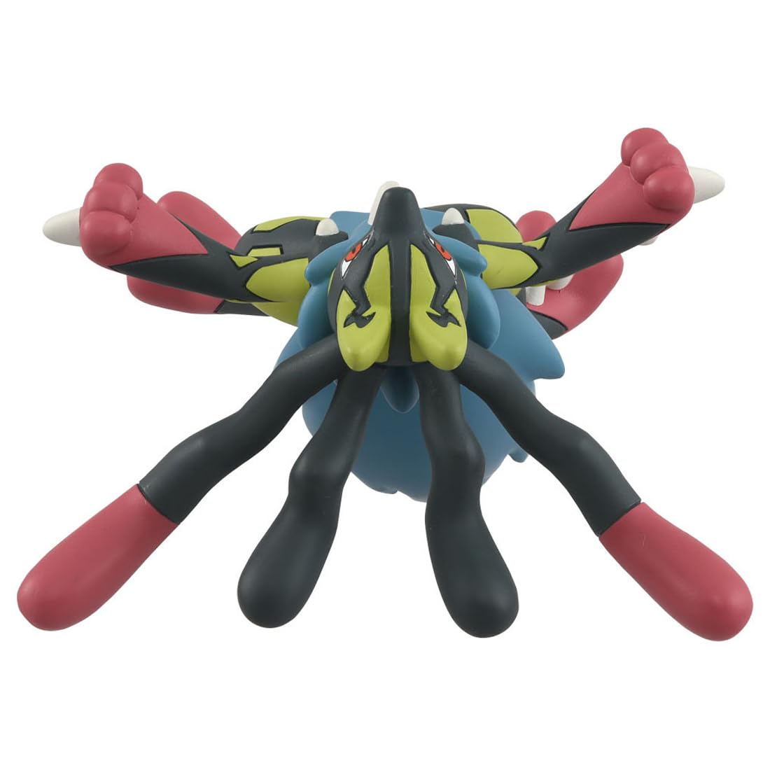 Takara Tomy Yellow Mega Lucario Moncolle 6.5 cm scale for display planning.