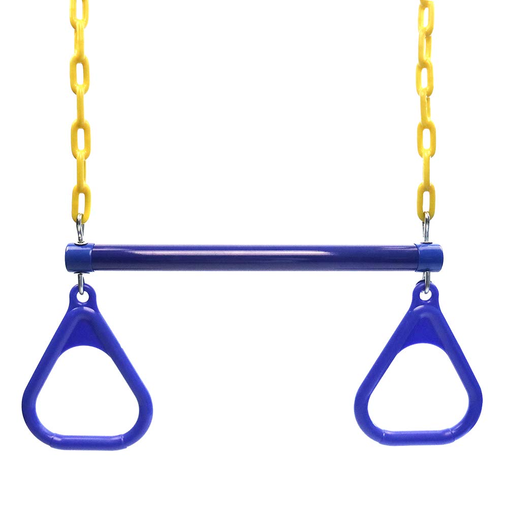 Take Me Away 48-inch chains and coating reduce wear for durable outdoor use.