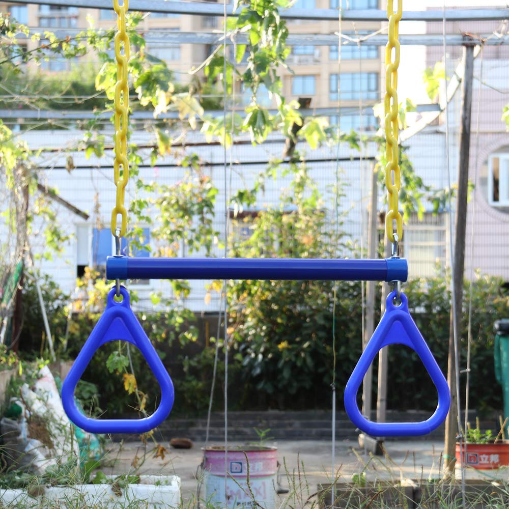 Take Me Away iron bar with PE rings ensures a stable trapeze setup.
