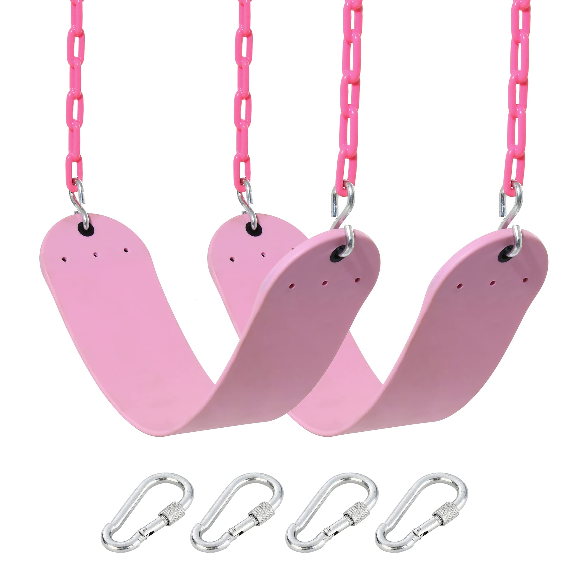 Take Me Away pink swing seat with grommets for safe backyard play.