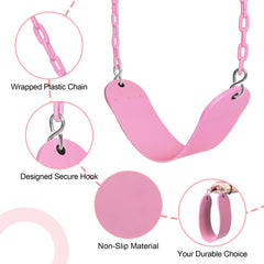 Take Me Away pink swing seat grommets secure durable mounting.