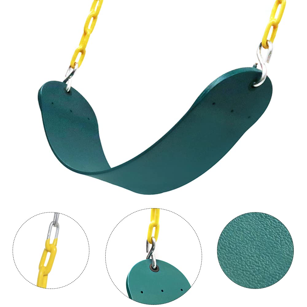 Take Me Away swing seat measures 26.75 inches by 5.5 inches for comfortable seating.