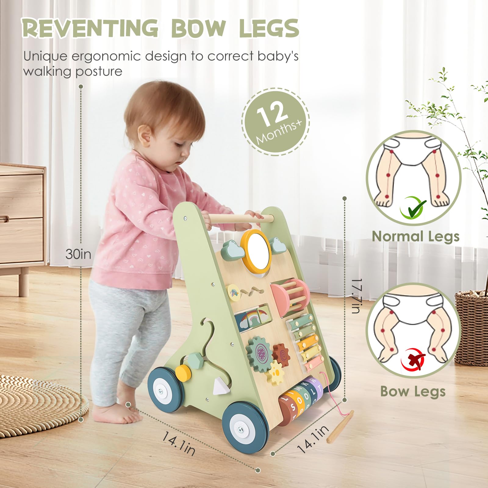 Takeeyce baby-walker-8-activities montessori-inspired play boosts coordination.