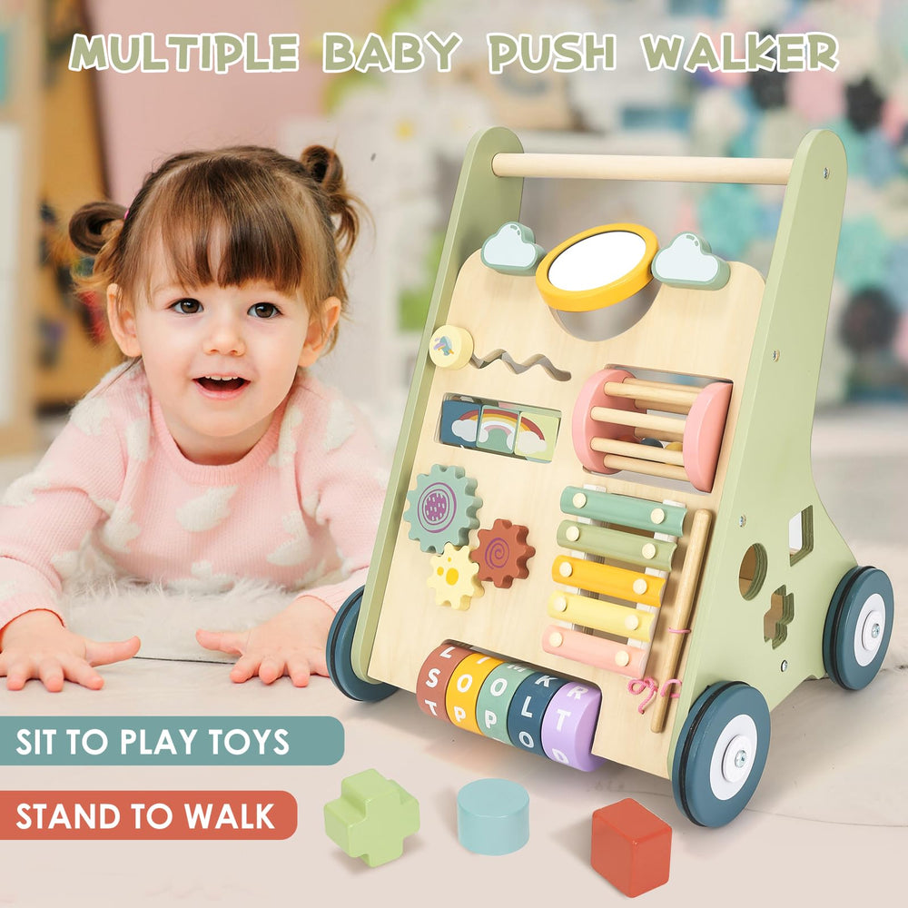 Takeeyce baby walker activity montessori engages senses through play.