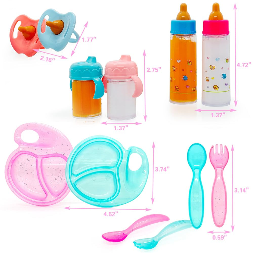 Taken All doll pacifiers included for complete feeding role-play