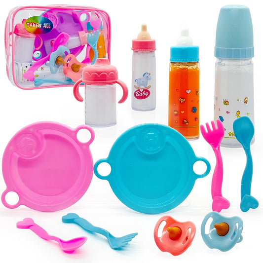 Taken All doll pacifiers paired for imaginative doll feeding play.