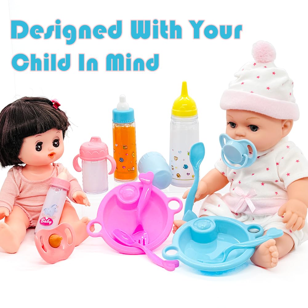 Taken All utensils including spoons and forks for doll dining pretend play.