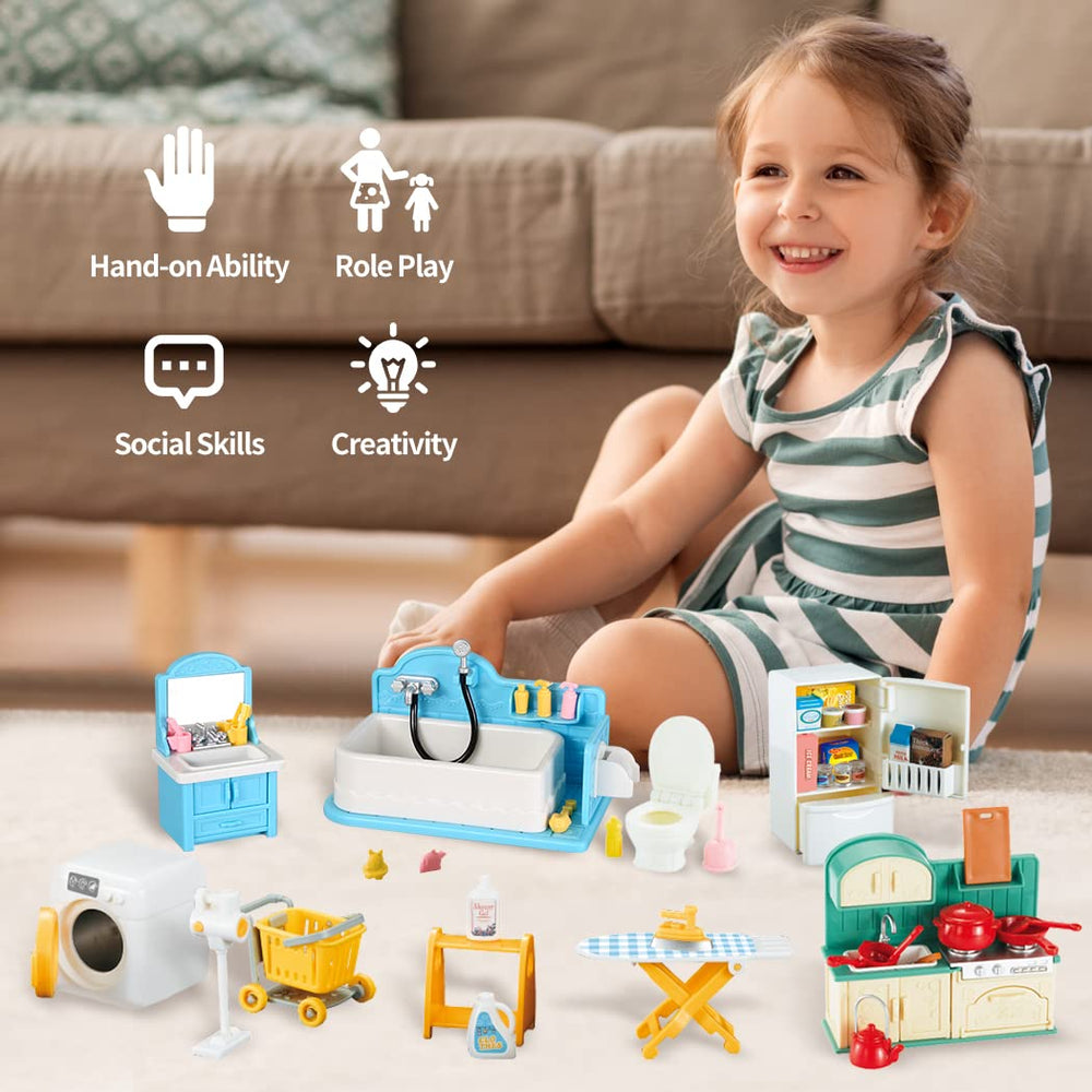 TAKIHON mini dollhouse kit sparks creativity for family play and classroom displays.