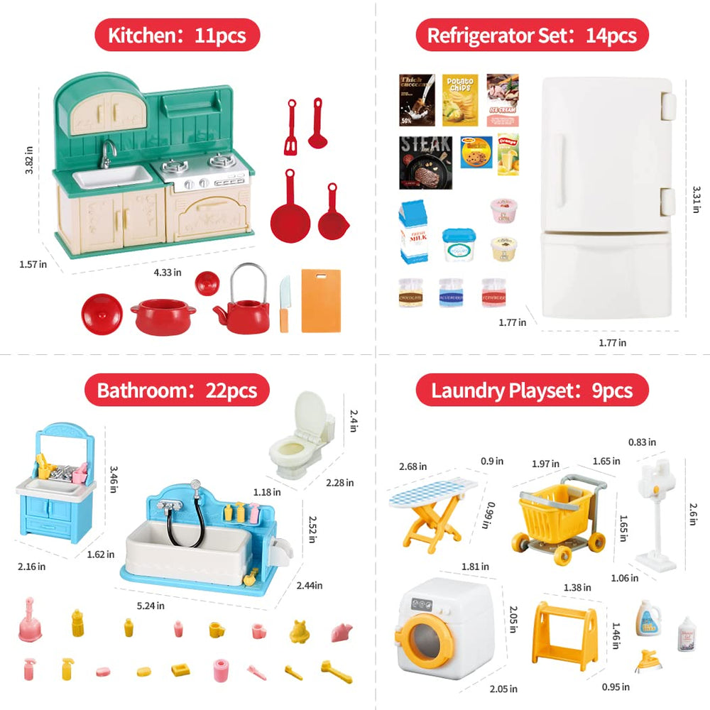 TAKIHON toilet lid opens for realistic, engaging dollhouse play scenarios.