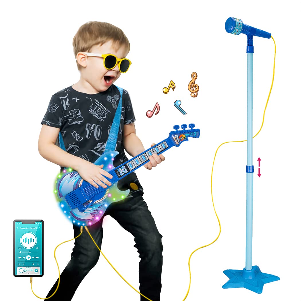 TAKIHON microphone stand adjustable enables easy height changes for growing performers