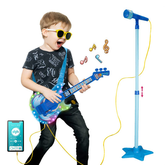 TAKIHON microphone stand adjustable enables easy height changes for growing performers