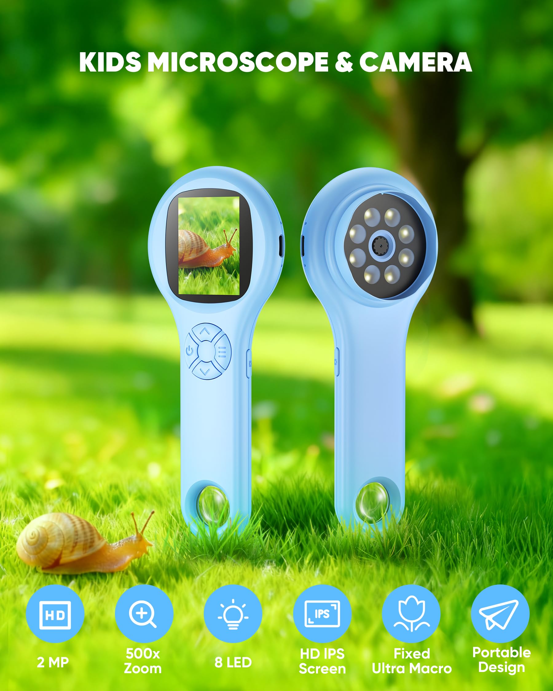 TAKMLY mini pocket microscope plant-trichomes shows leaf hairs for science projects