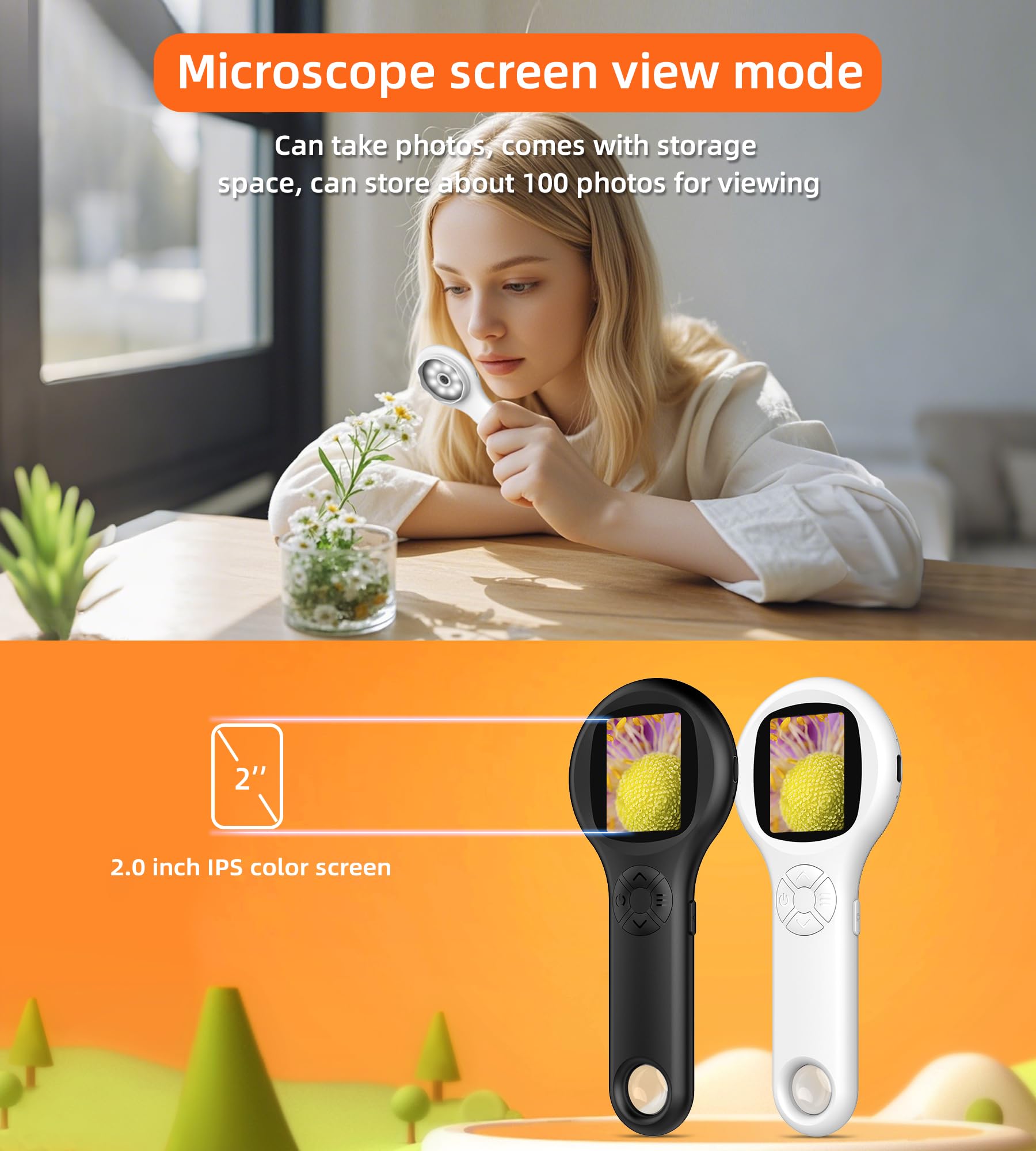 TAKMLY Panda provides two viewing modes: screen and computer connection.