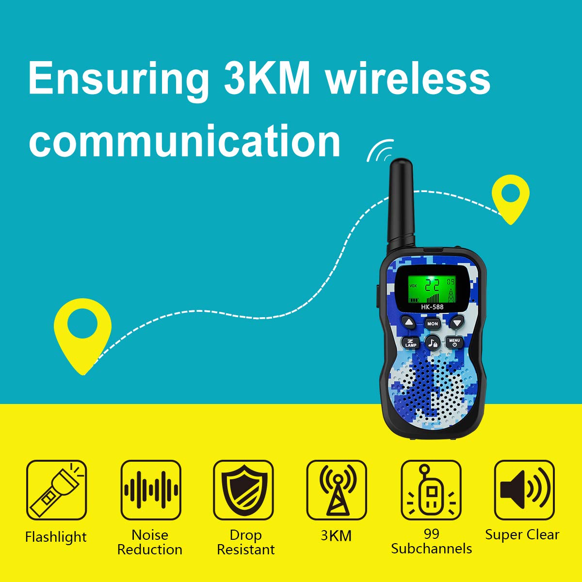 TAL ENNT walkie talkie in ergonomic design for comfortable play