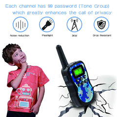 TAL ENNT kids walkie talkie featuring LED flashlight for outdoor use