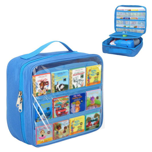 Taladad carrying case for Little Tikes Story Dream Machine, front view shows organized storage.