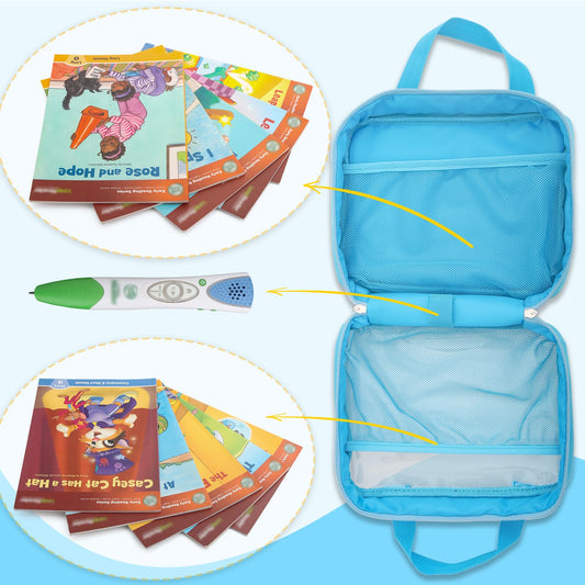 Taladad LeapReader case with handle demonstrates portability for kids on the go