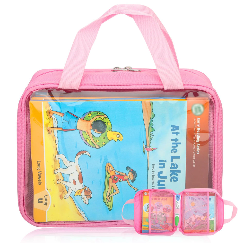 Taladad LeapReader carrying case shows large capacity for accessories and books