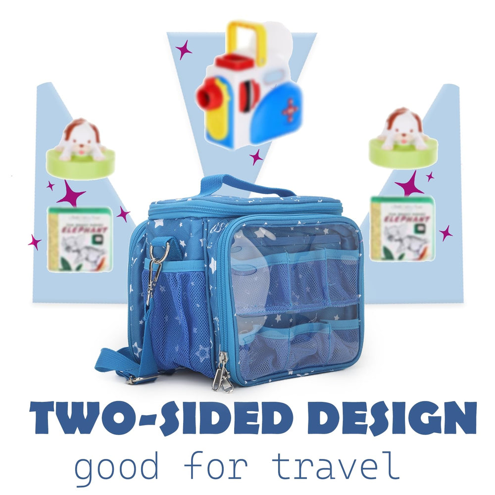 Removable strap and handle on Taladad case for child-friendly carrying