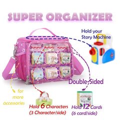 Taladad Littletikes pink case shows side grids for tidy books and accessories.