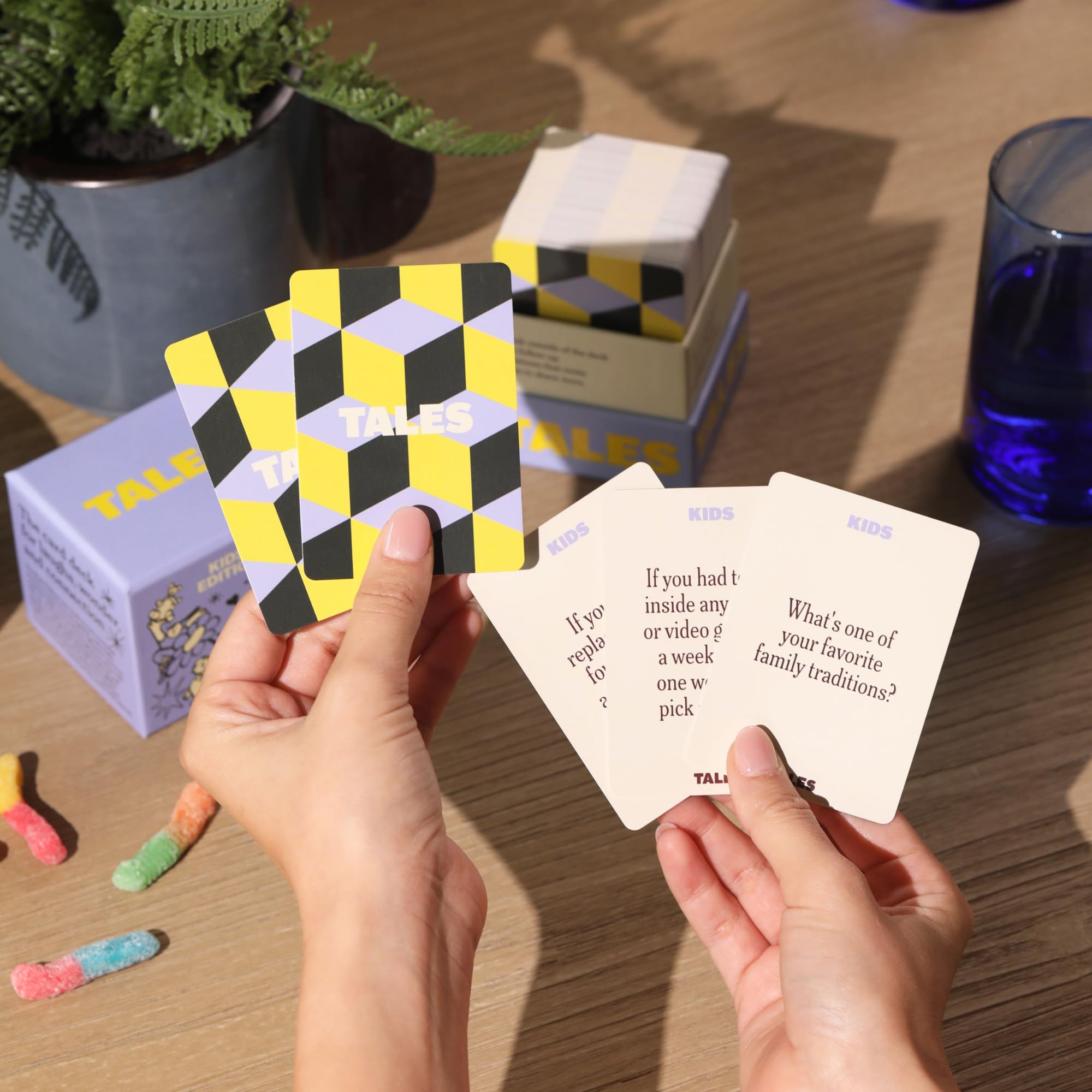 TALES Kids Edition travel-friendly cards are perfect for road trips.