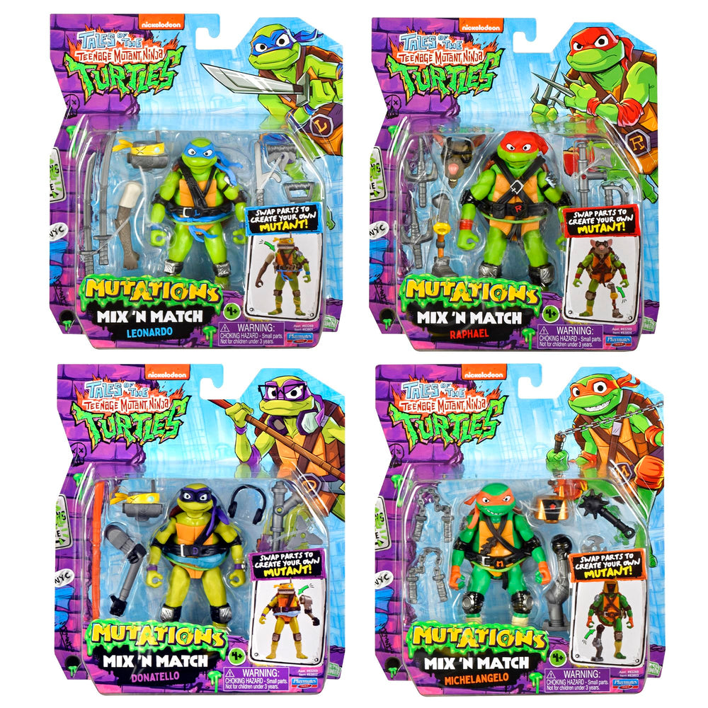 Tales of TMNT Mix N Match bundle showcasing all four figures and interchangeable limbs.