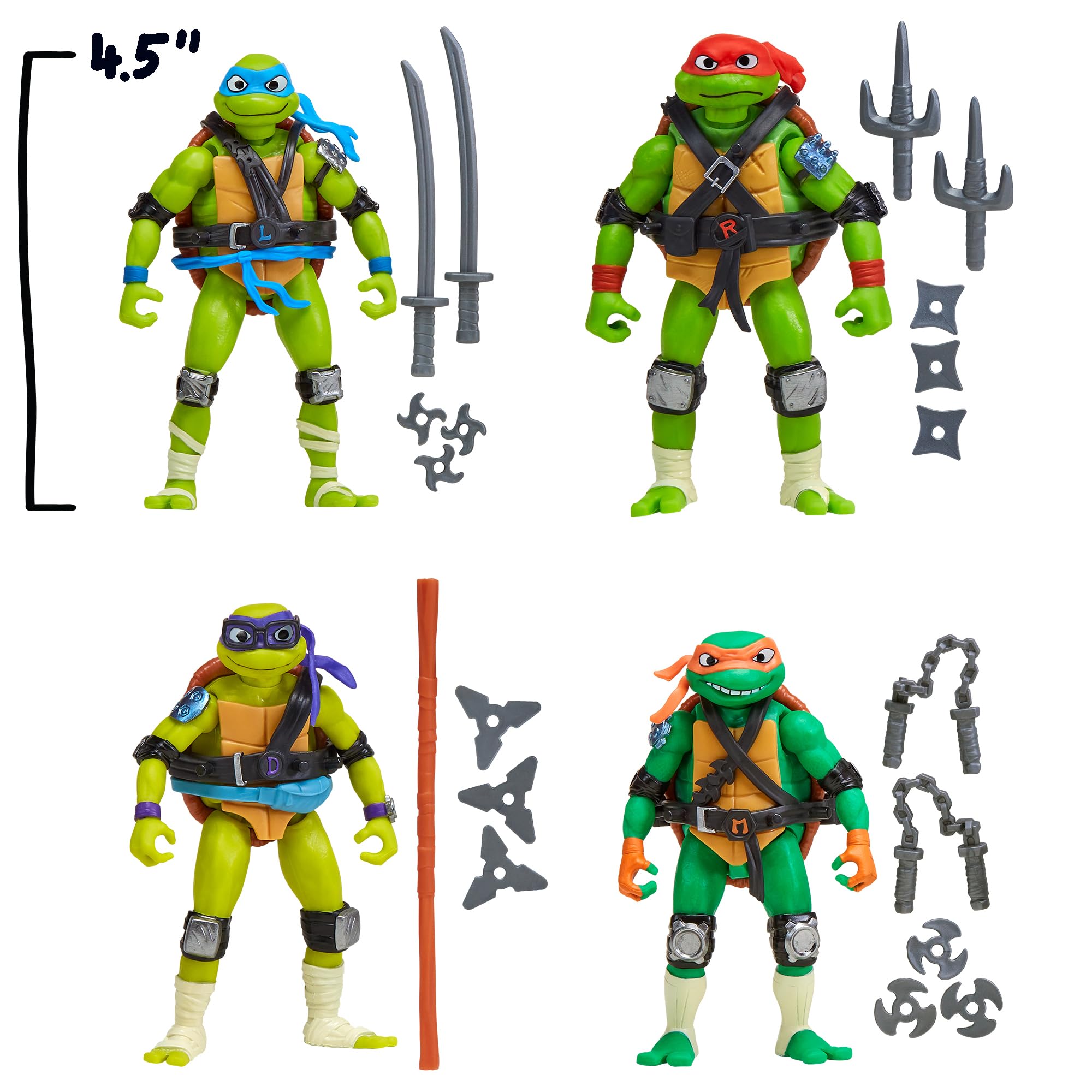 Tales of TMNT Mix N Match Leonardo figure for leadership roles and action-packed missions.