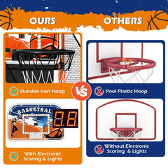 TALGIC height-adjustable hoop grows with kids for lasting fun.