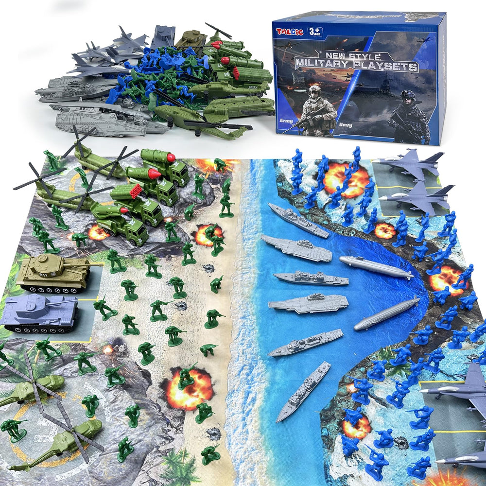 TALGIC Army Men Playset battle mat for immersive pretend missions