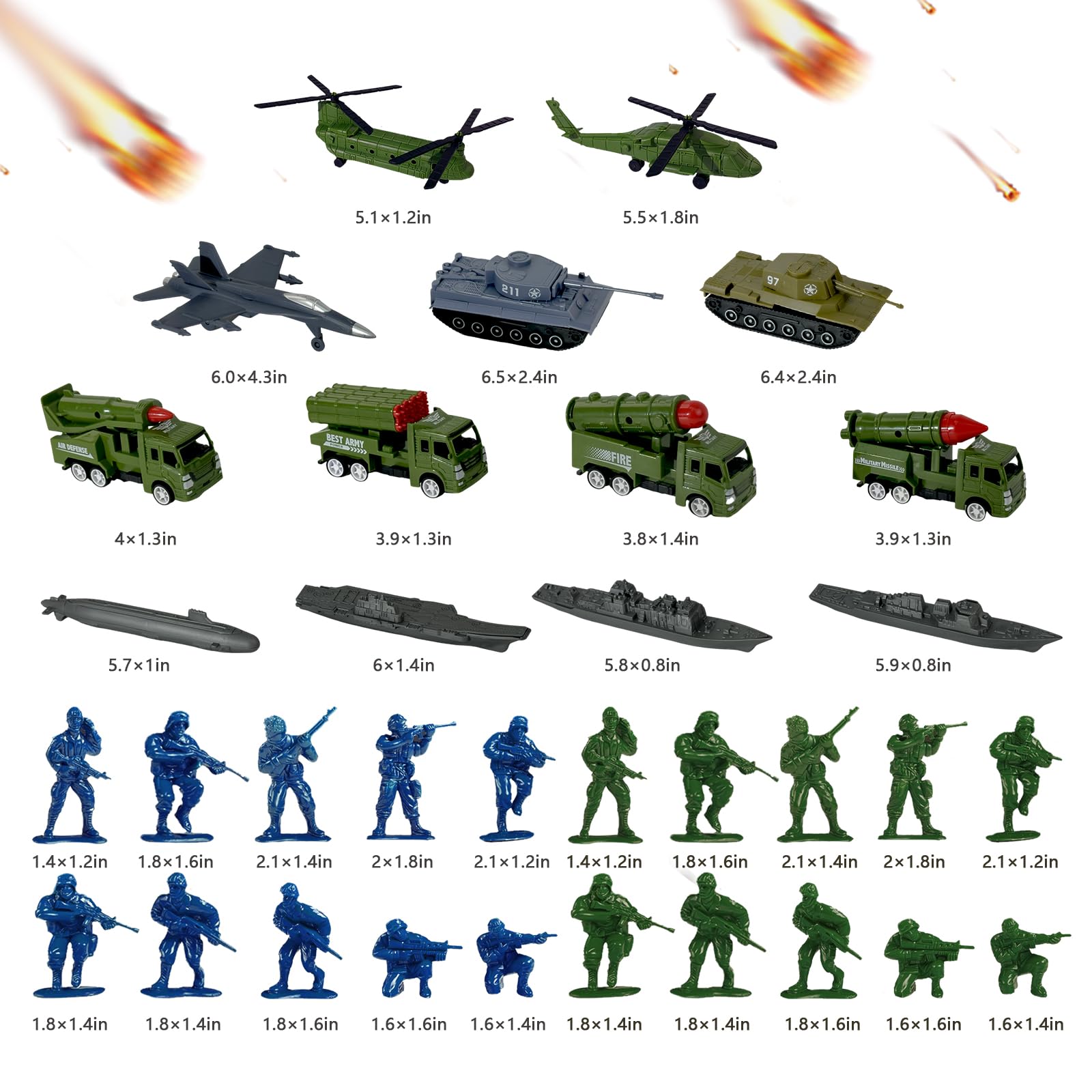TALGIC Army Men Playset helicopters elevating imaginative rescue and pursuit sequences