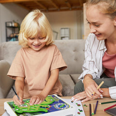 TALGIC dinosaur board game on table ideal for family game night.