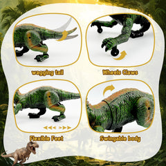 TALGIC dinosaur powered by USB Type C battery for longer sessions.