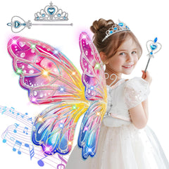 TALGIC electric fairy wings with pink lights spark magical party moments for kids.