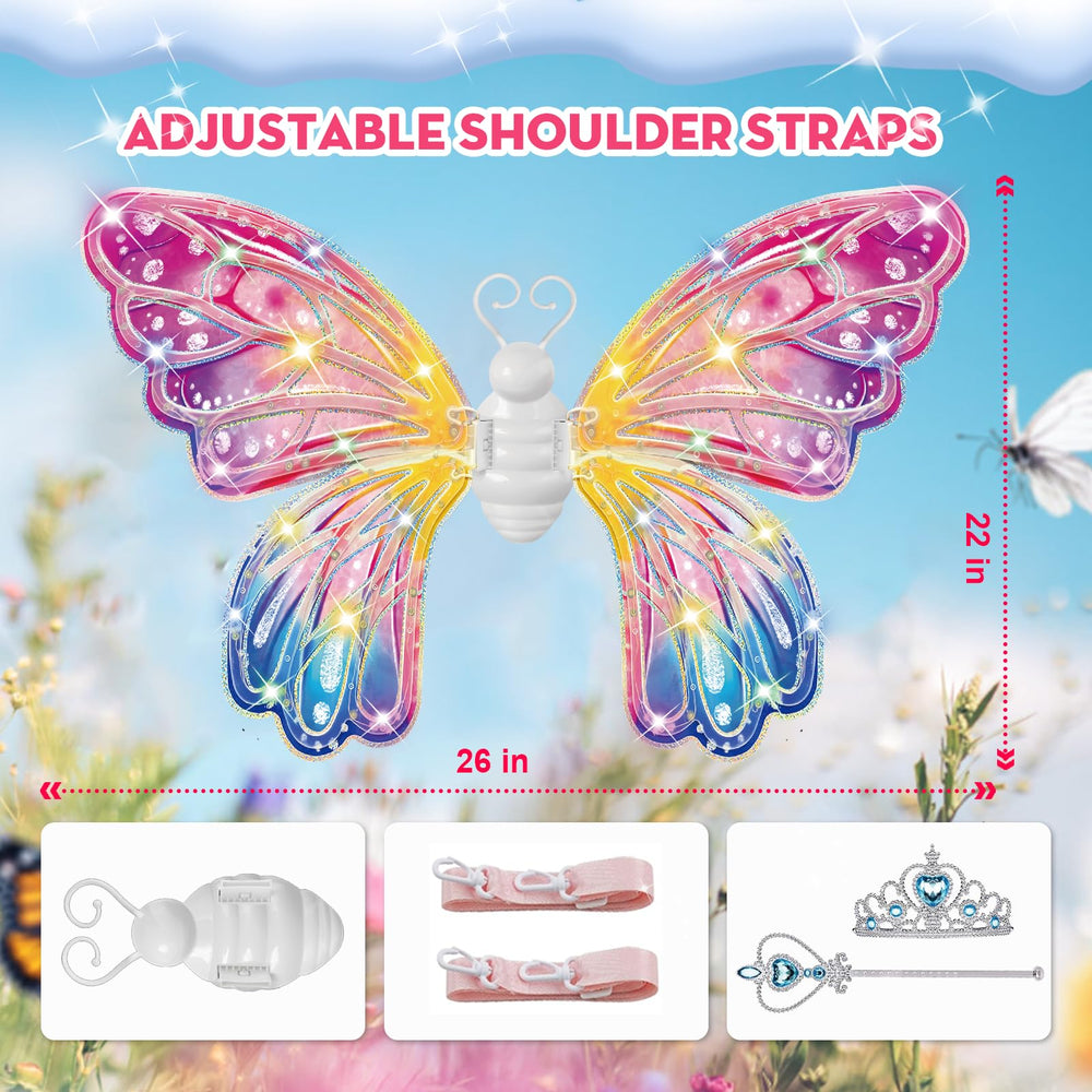 TALGIC fairy wings as a standout party costume accessory for Halloween or birthdays.