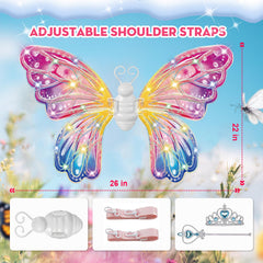 TALGIC fairy wings as a standout party costume accessory for Halloween or birthdays.
