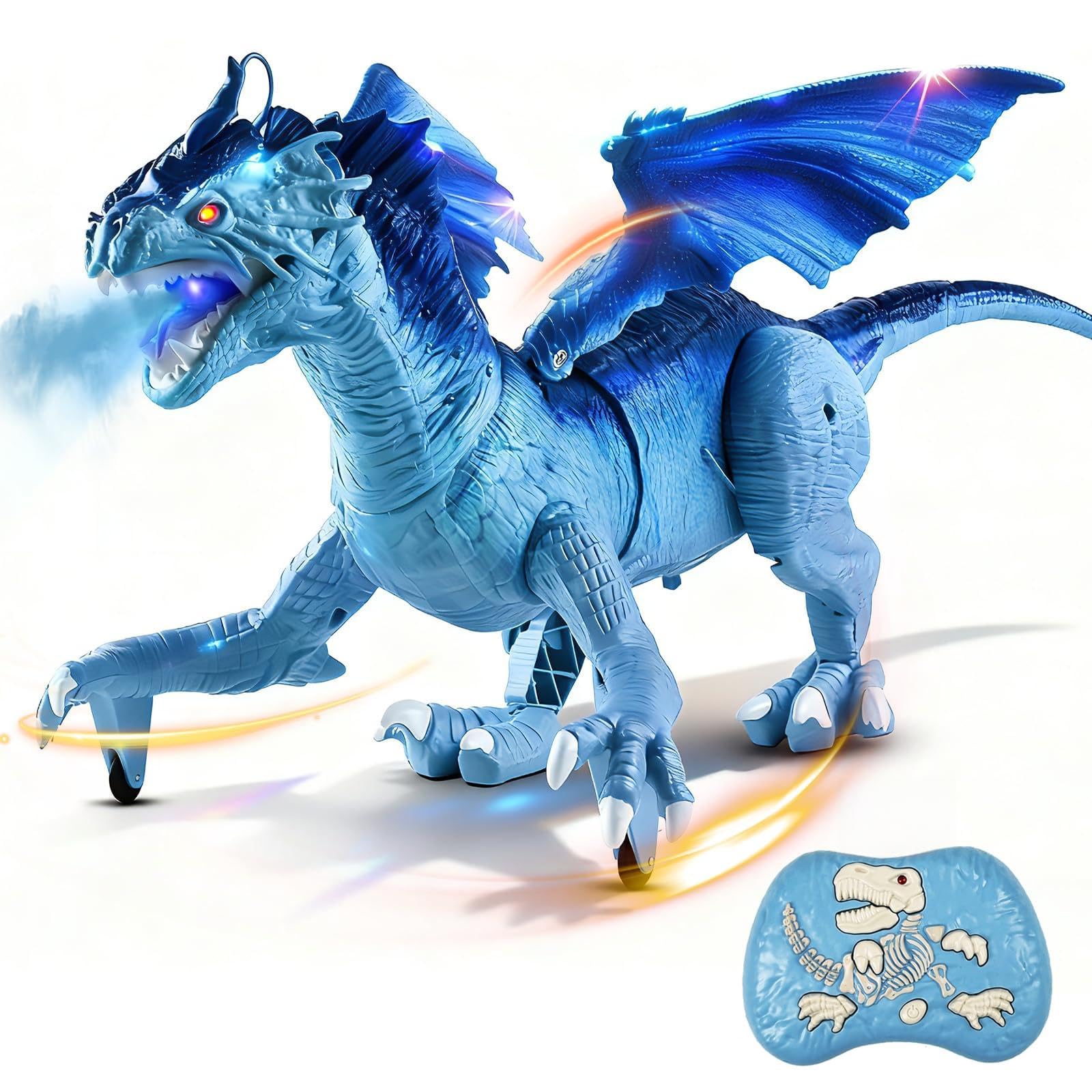 TALGIC remote control dragon front view with glowing eyes for immersive fantasy play