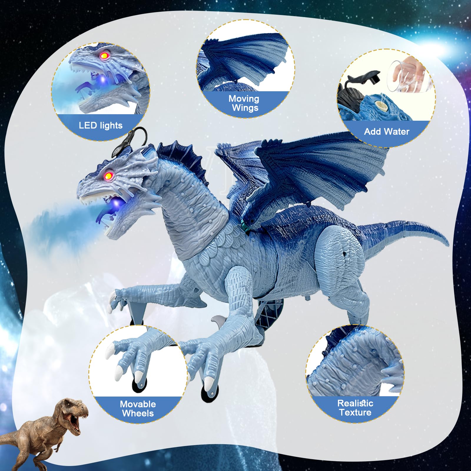 TALGIC dragon mist spray feature captured in action pose for realism