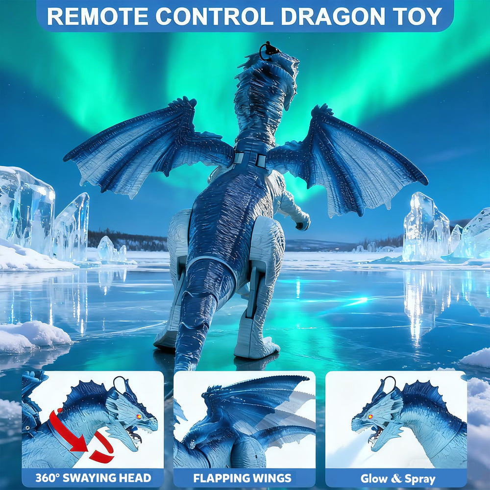 TALGIC remote control dragon side shot showing flapping wings during action