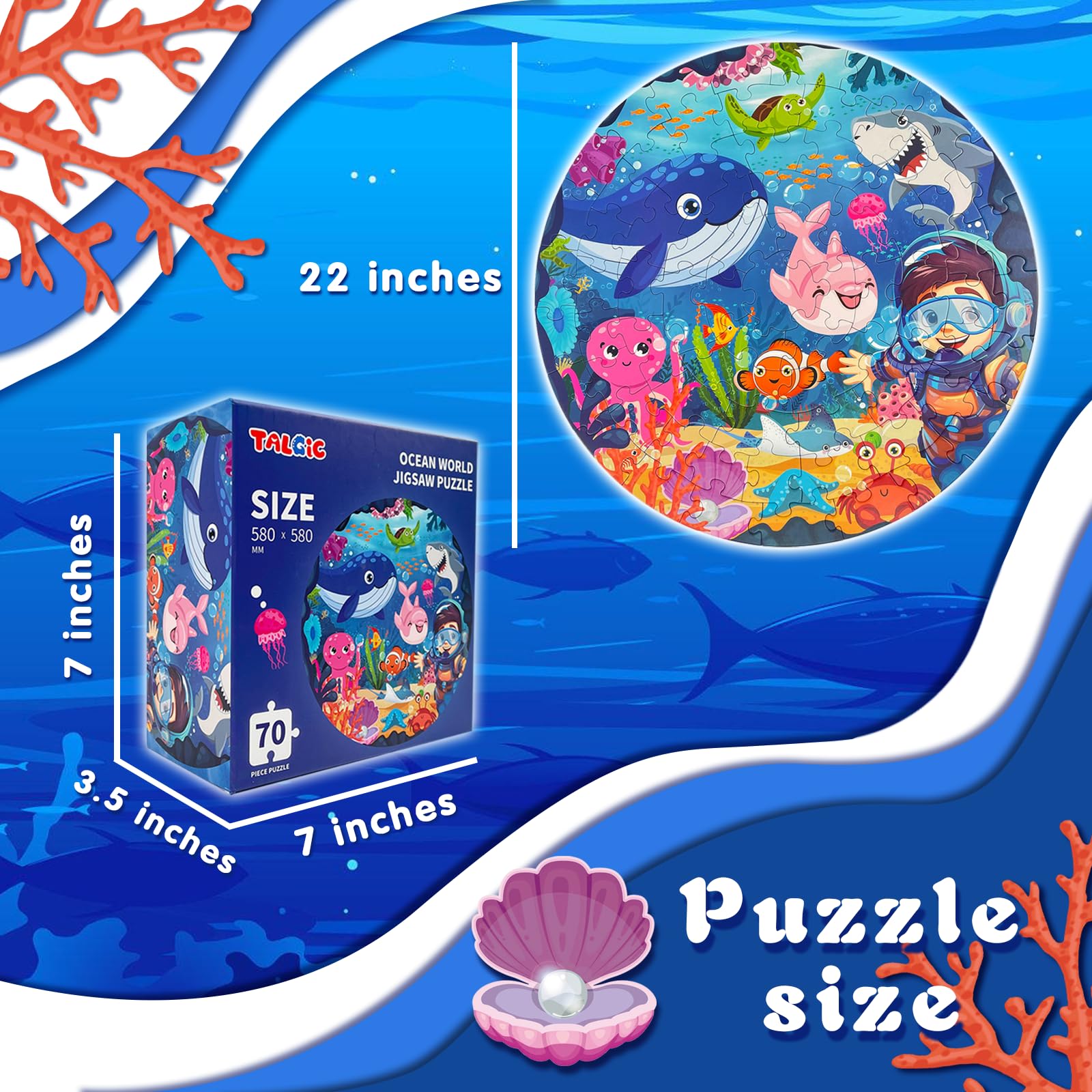 TALGIC puzzle features sea creatures to introduce marine biodiversity through hands-on learning.