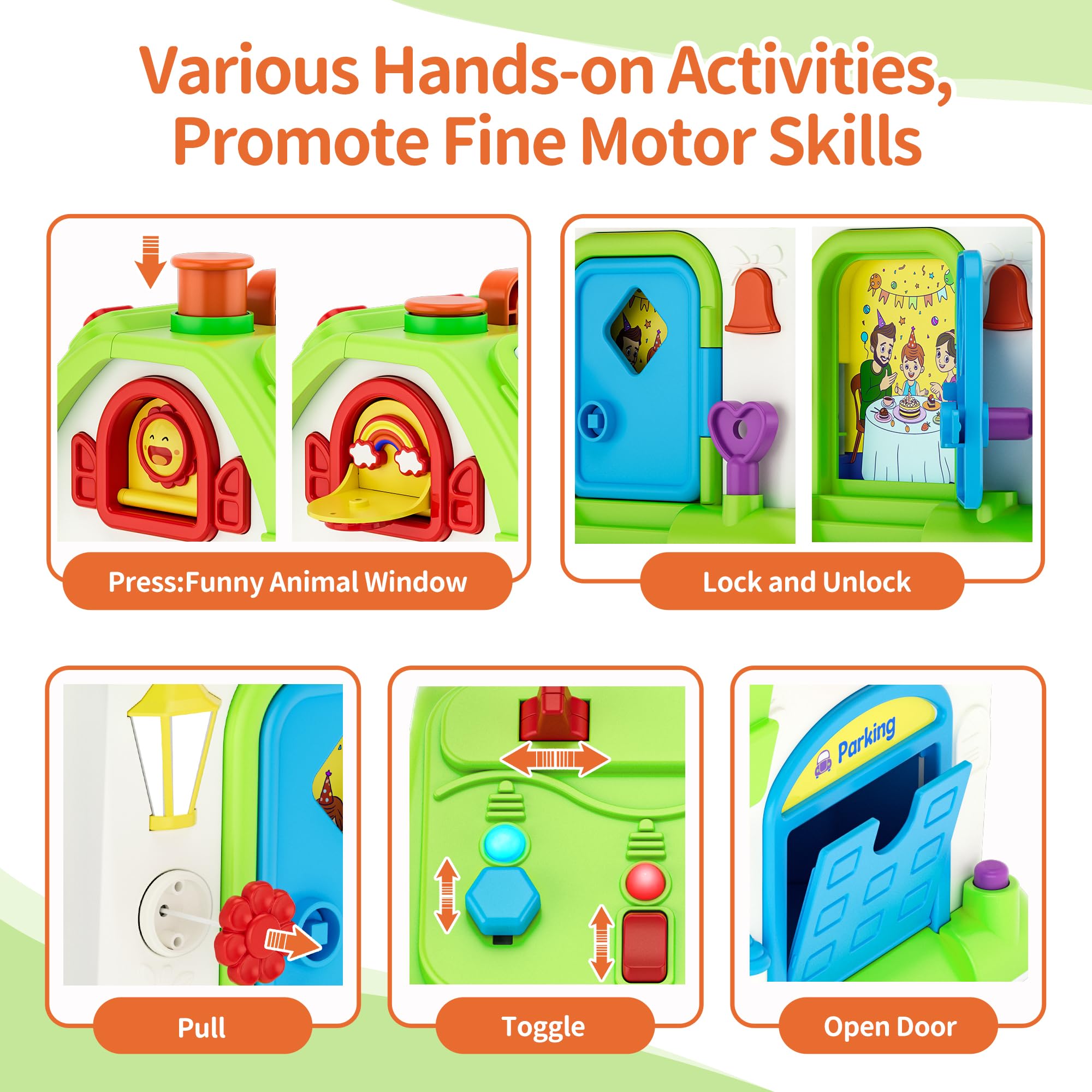 Talkfun Montessori toy music and lights enhances sensory exploration for toddlers.