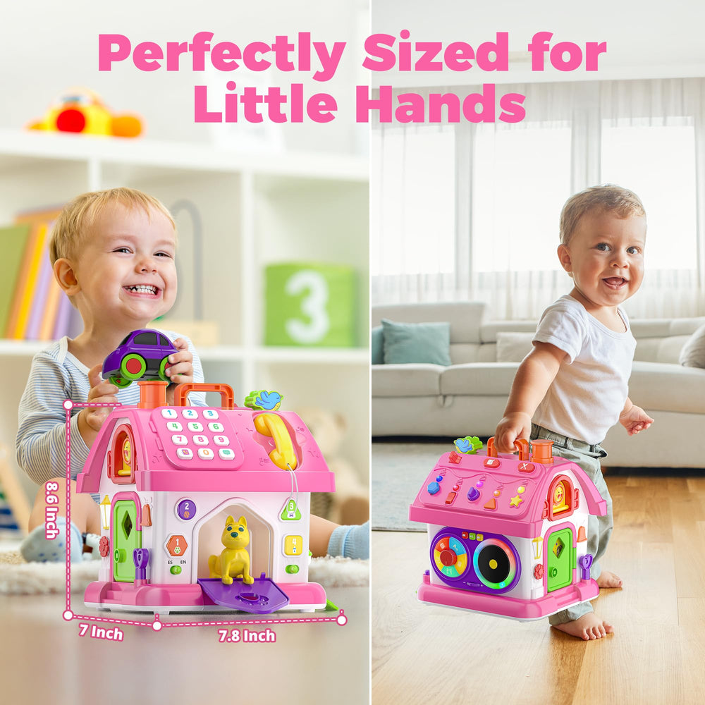 Talkfun portable handle enables easy travel to daycare or trips.