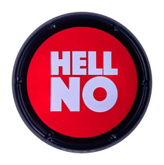 Talkie Toys Hell No Button, in-hand use, easy morale boost at work.