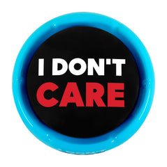 Talkie Toys I Don’t Care Button on a desk with coworkers, playful office starter.