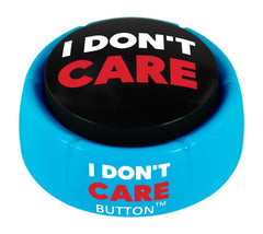 Talkie Toys Products I Don’t Care Button front view, a compact desk prop for laughs.