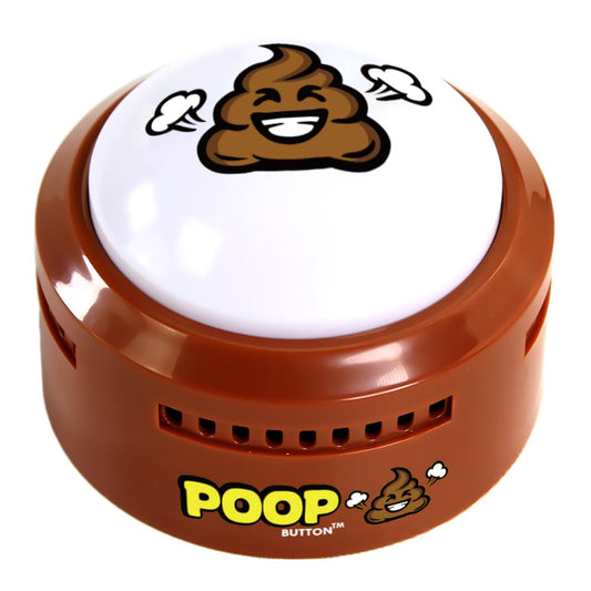 Talkie Toys Poop Button lights up for a playful prank moment