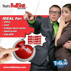 Talkie Toys Thats BS Button durable construction for repeated use.