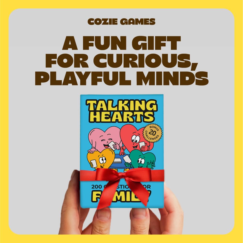 Talking Hearts kids-teens-parents session with cards in hand